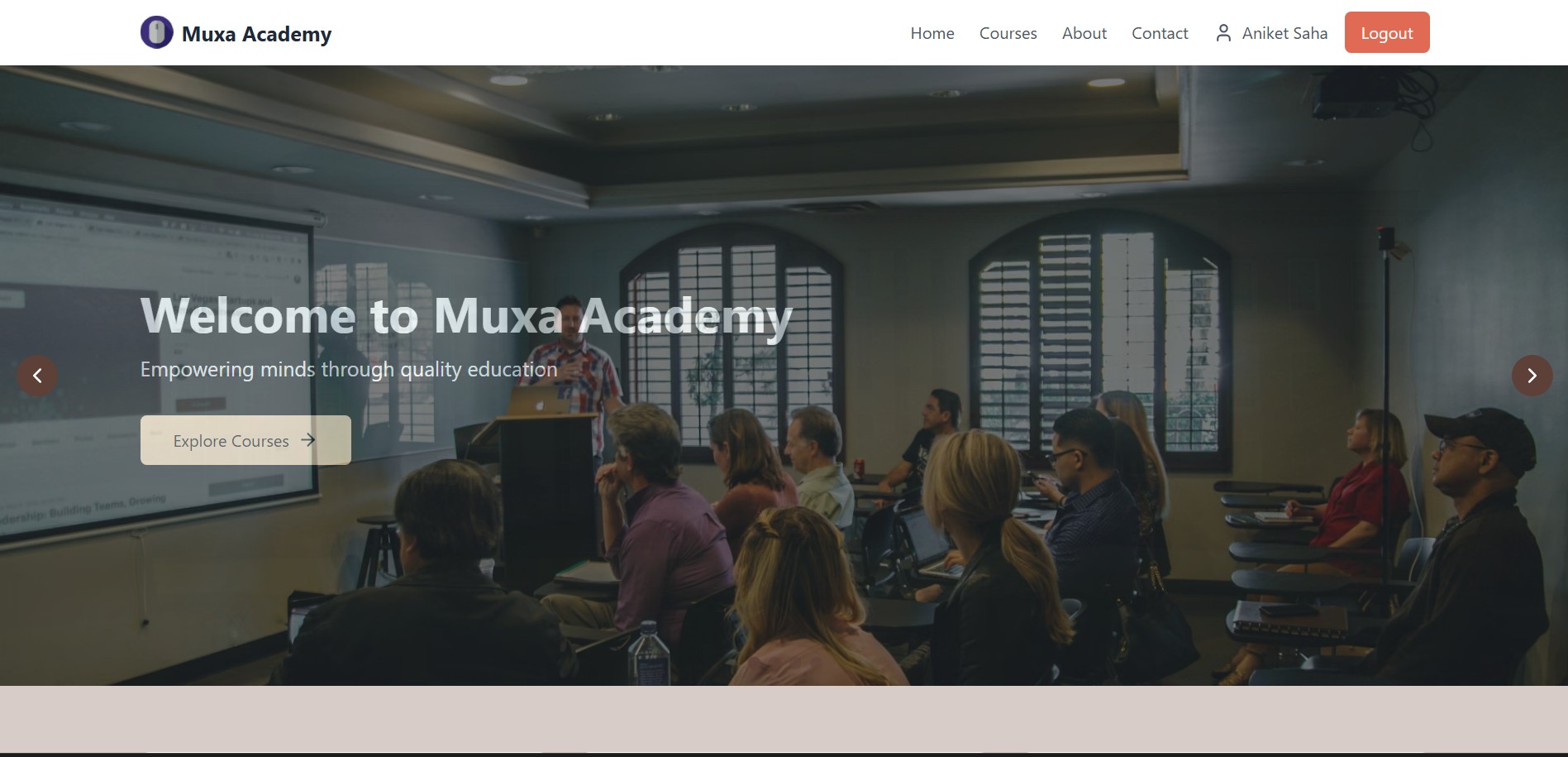 Muxa Academy - Coaching Website