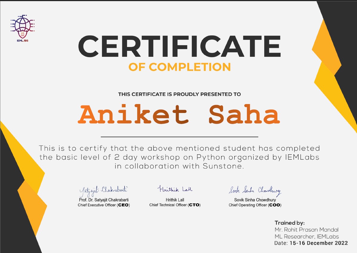 Python_WorkShop Certificate